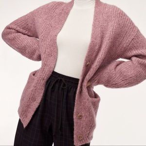 Aritzia Eva Cardigan in Mauve